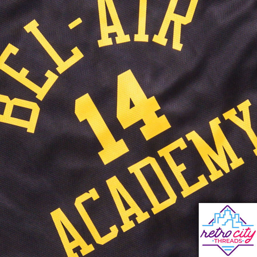 bel-air academy will smith fresh prince custom basketball jersey (black)