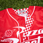 pizza planet full-button baseball jersey (red)