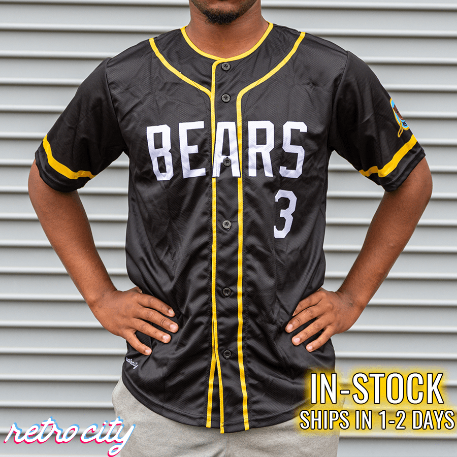 bad news bears kelly leak black baseball jersey *in-stock*