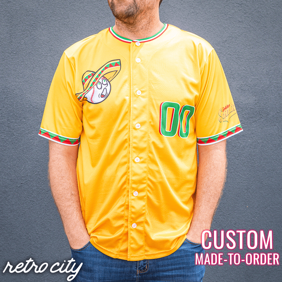 golden sombreros retro league custom baseball jersey (away)