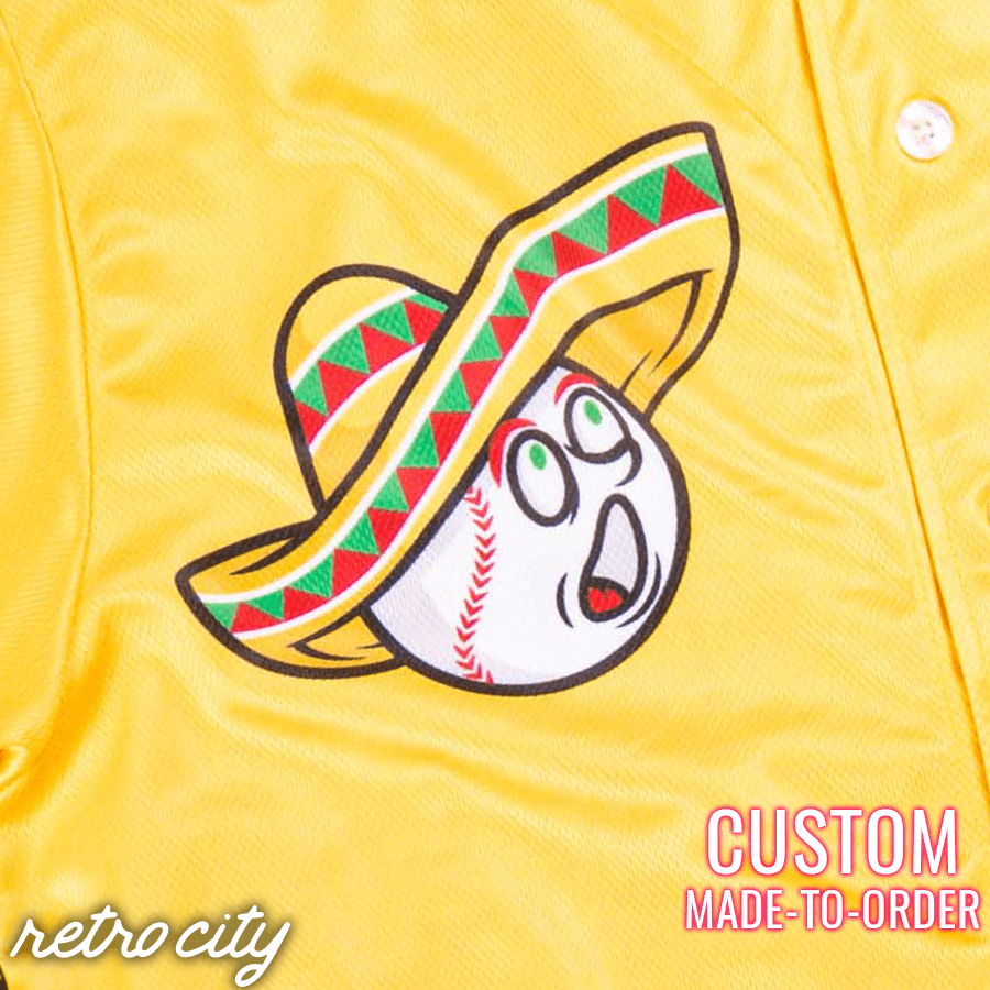 golden sombreros retro league custom baseball jersey (away)