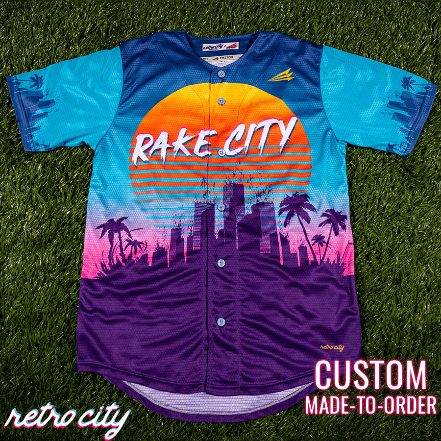 Rake City Seamhead Collection Baseball Jersey Retro City Threads