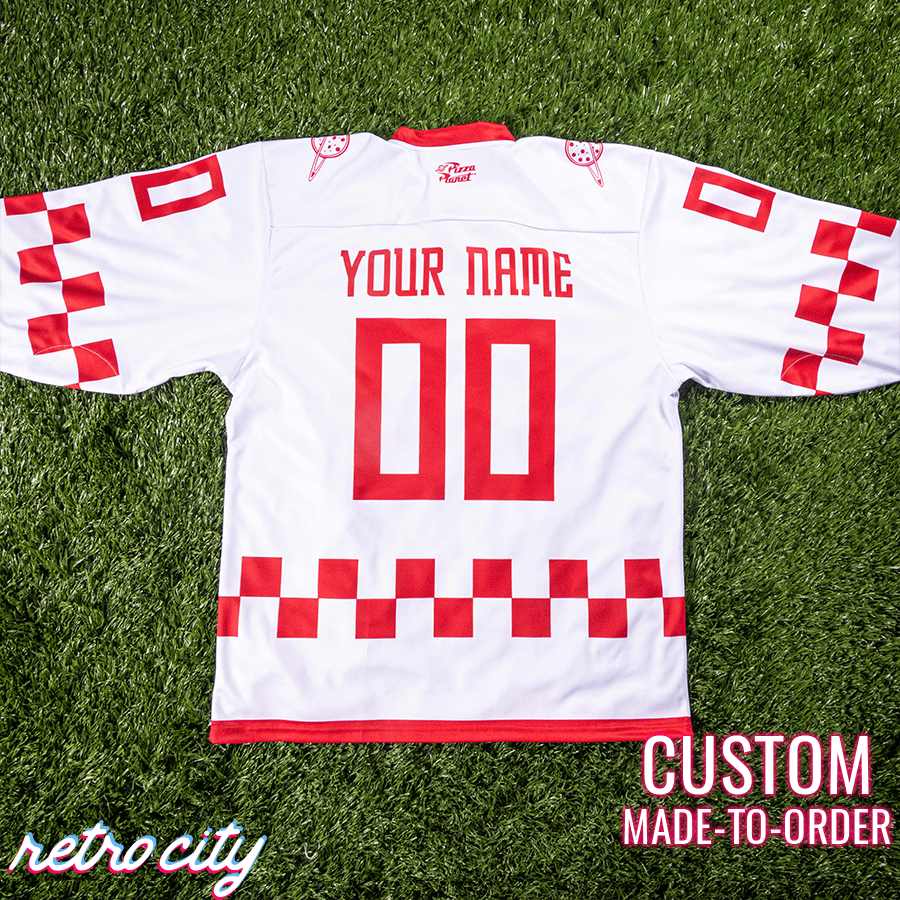 pizza planet hockey fan jersey (white)