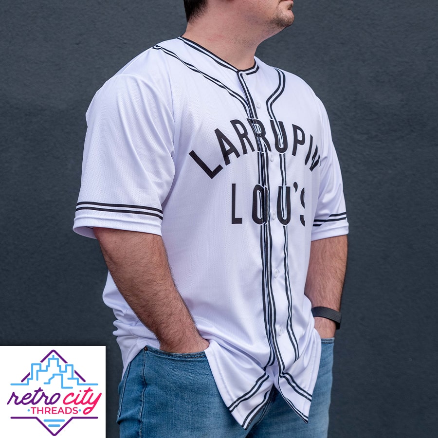 retro-city-threads Larrupin' Lous 1927 Lou Gehrig Custom Vintage Baseball Jersey Adult Medium