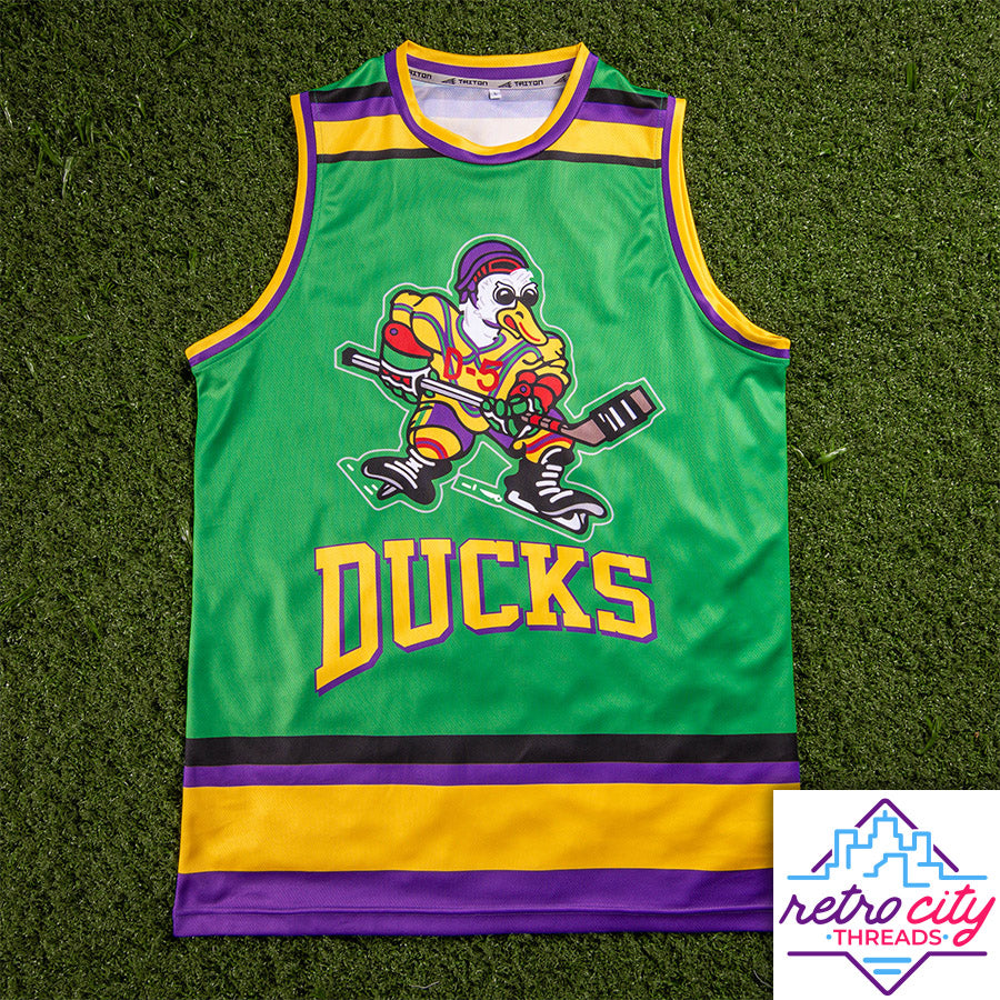 retro-city-threads The Mighty Ducks Goldberg Jersey- Custom Mighty Ducks Goldberg Jersey Adult Large