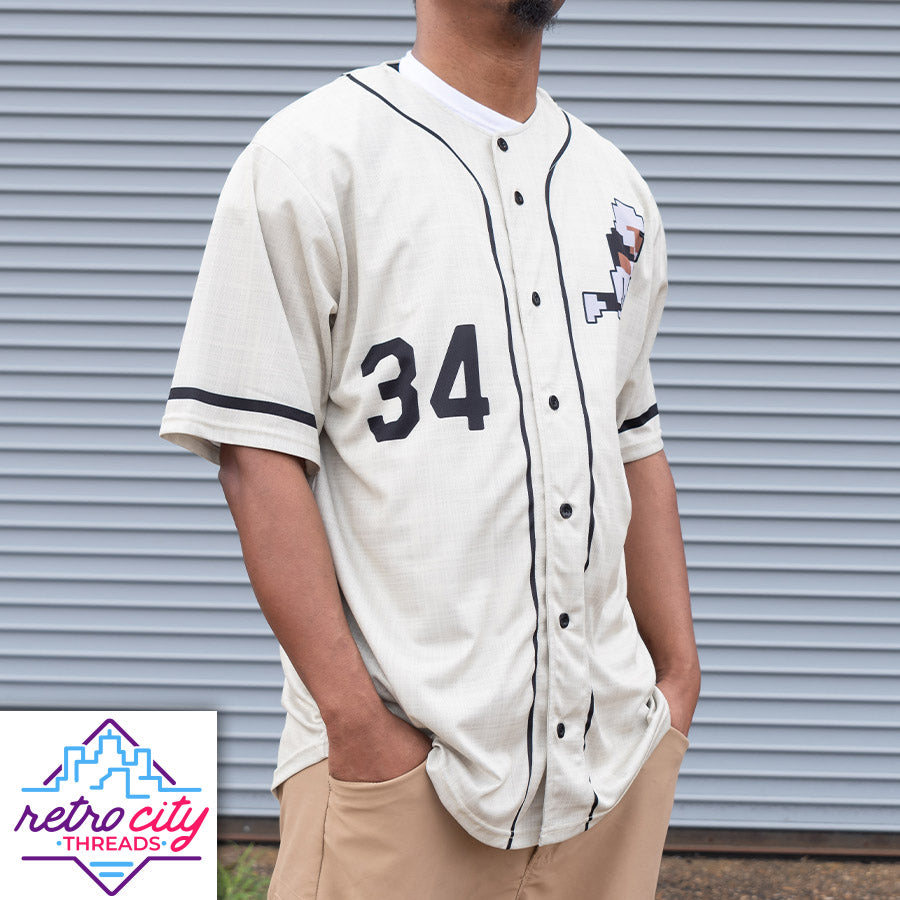Youth & Adult Cream Full Button Baseball Jersey