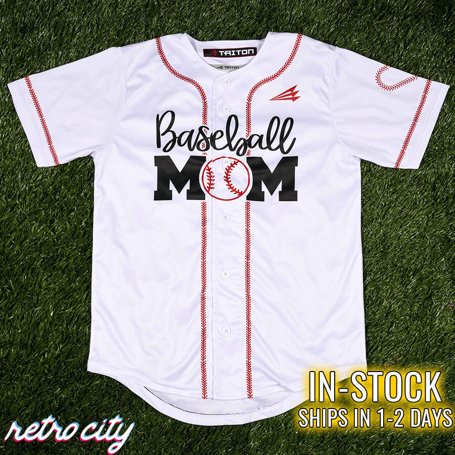 Baseball Mom Full-Button Baseball Jersey *IN-STOCK*