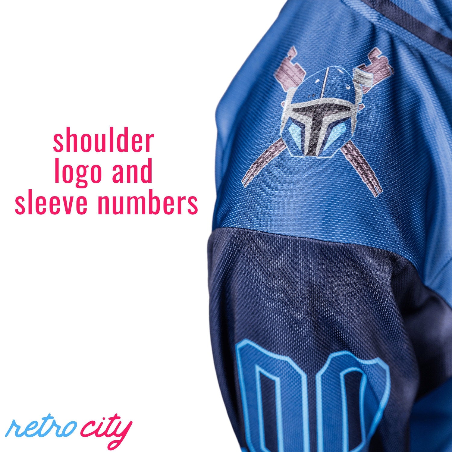 トップス BOUNTY HUNTER HOCKEY JERSEY Mando Bounty Hunter Hockey Jersey Sweater (White) – Retro City Threads