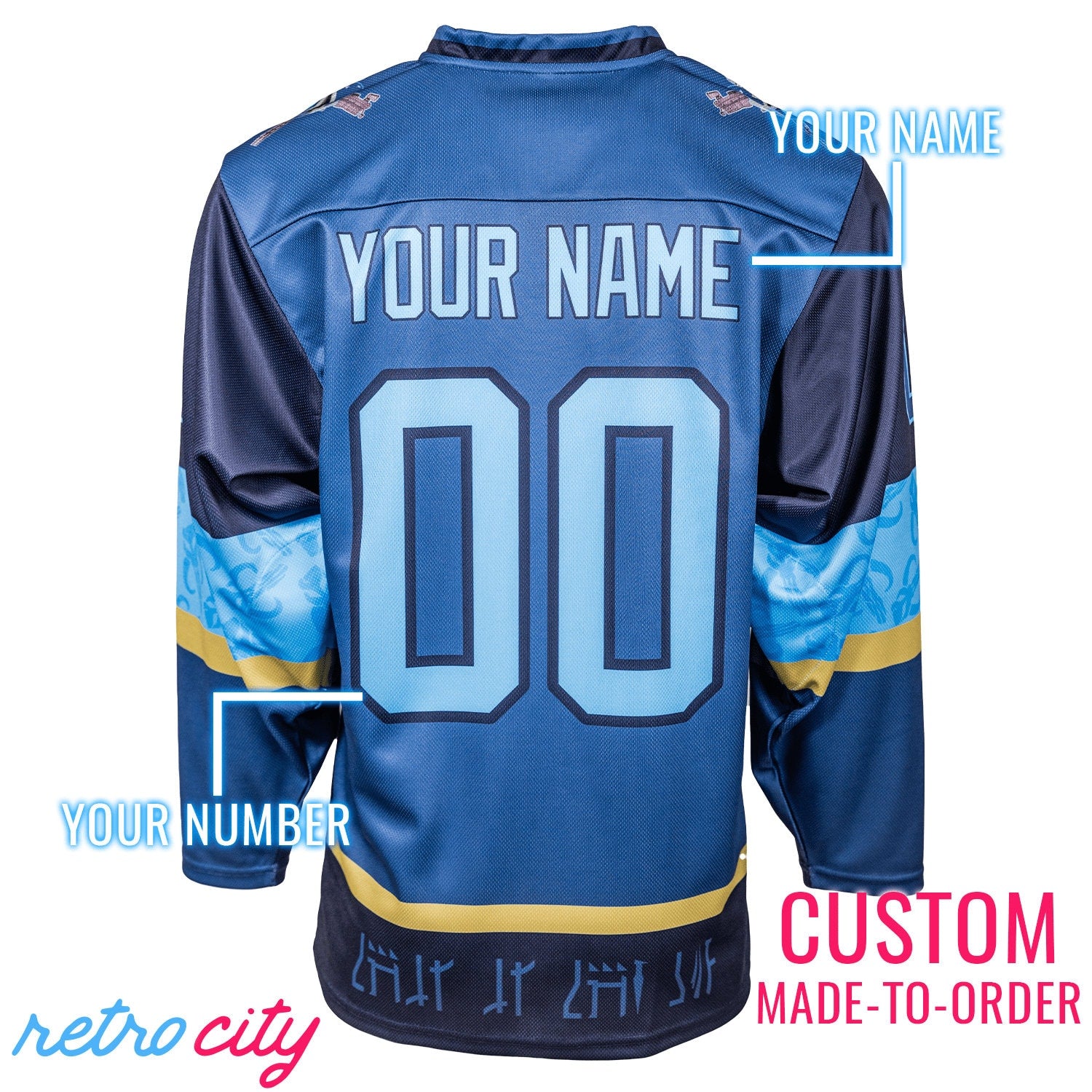 トップス BOUNTY HUNTER HOCKEY JERSEY Mando Bounty Hunter Hockey Jersey Sweater (White) – Retro City Threads